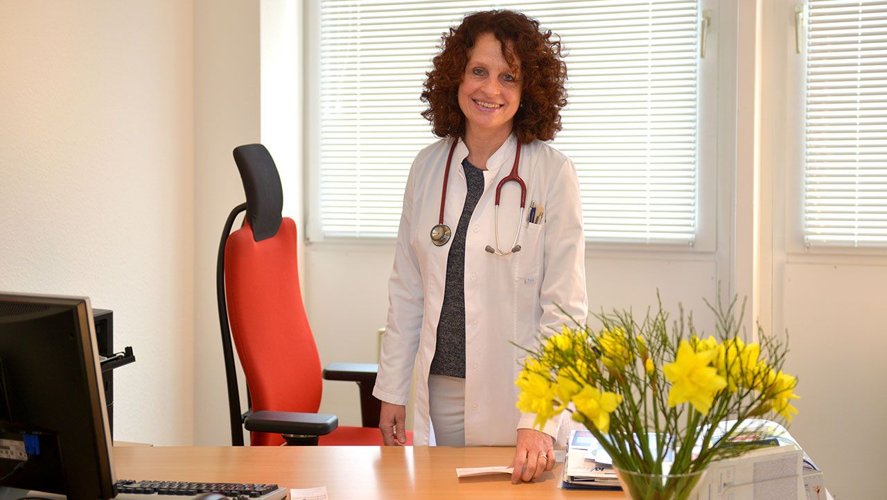 Empfang der Hausarztpraxis Hoheluft von Dr. med. Kristina Sauter